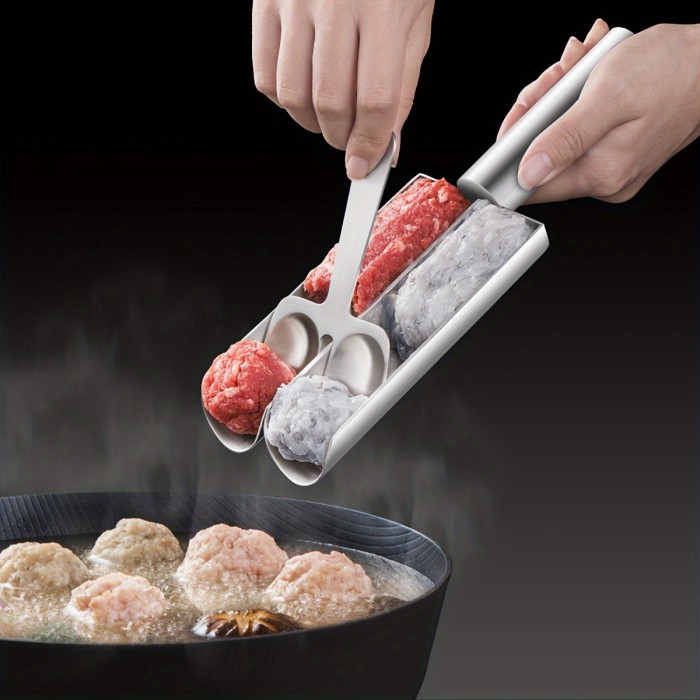 1 Set Meatball Maker, Falafel Maker, Meatball Mold, Multifunction None-Stick Meat Baller, Meatball Making Set, Home Cooking Tools For Cooping Dough Or Sorbet Rice Balls For Kitchen, Kitchen Stuff