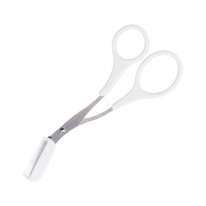 1pc Stainless Steel Eyebrow Makeup Scissors, Hair Removal Shaper Shaping Scissors, Eyebrow Scissors With Comb, Makeup Tool