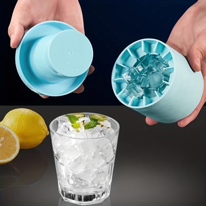 1pc, Make Perfectly-Shaped Ice Cubes With This Easy-Release Silicone Ice Cube Mold - Holds Up To 60 Cubes!