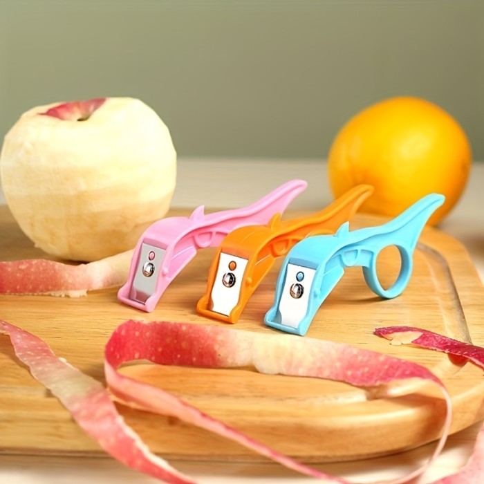 1pc, Fruit Peeler, Vegetable Peeler, Creative Peeler, Multifunctional Peeler, Potato Peeler, Orange Peeler With Ring Handle, Kitchen Apple Peeler, Melon Planer, Reusable Pear Peeler, Carrots Peelers, Kitchen Tools, Kitchen Stuff, Kitchen Gadgets