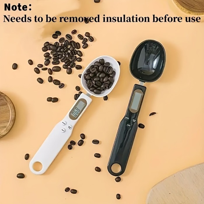 1pc, 500g\u002F0.1g Electronic Measuring Spoon Scale - Accurate and Convenient Kitchen Accessory for Measuring Coffee and Food