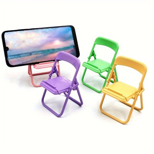1pc Phone Holder, Phone Stand, Watching Stool Shape Auxiliary Decorative Portrait Portable Desktop Multi Function Reading Display Stand