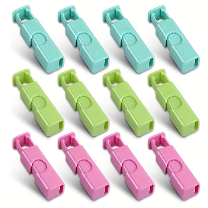 12pcs Bread Bag Clips, Bagel Bag Clips, Sealing Clip, Easy Squeeze & Lock, For Sealing Various Bags, Home Kitchen Supplies