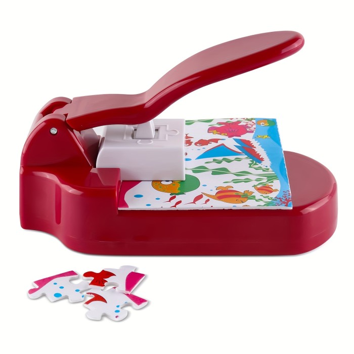 1set JEF Jigsaw Puzzle Maker Jigsaw Puzzle Making Machine With 10pcs Adhesive Foams Picture Photo Cutter