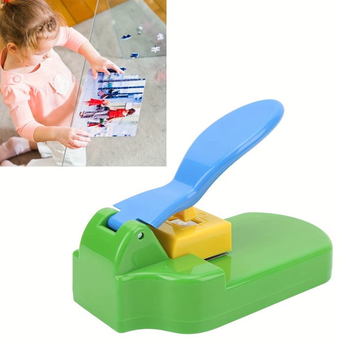 1set JEF Jigsaw Puzzle Maker Jigsaw Puzzle Making Machine With 10pcs Adhesive Foams Picture Photo Cutter