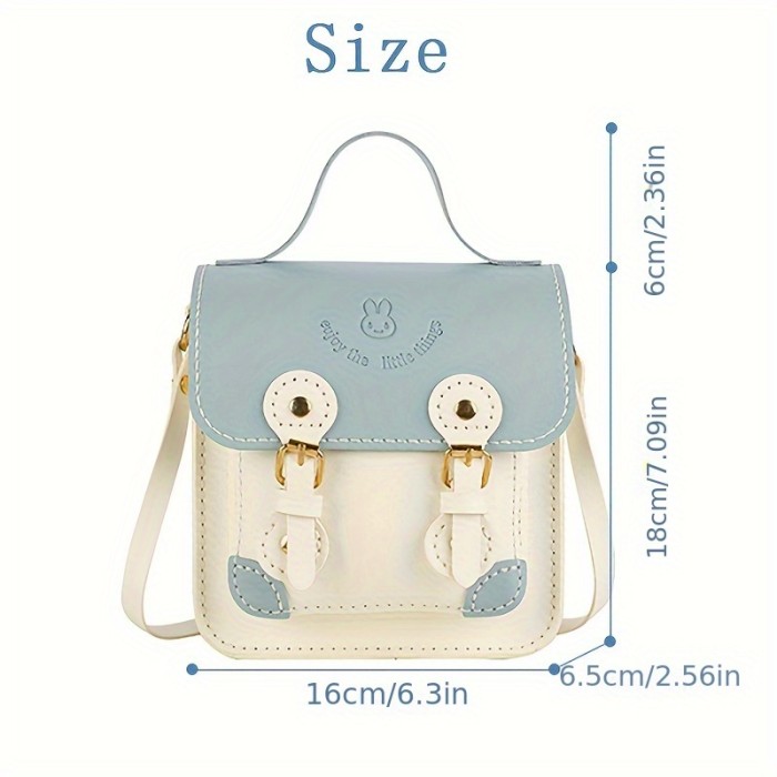 DIY Material Bag Crossbody Bag, Self-made Handmade Handbag, Color Contrast Mini Messenger Bag