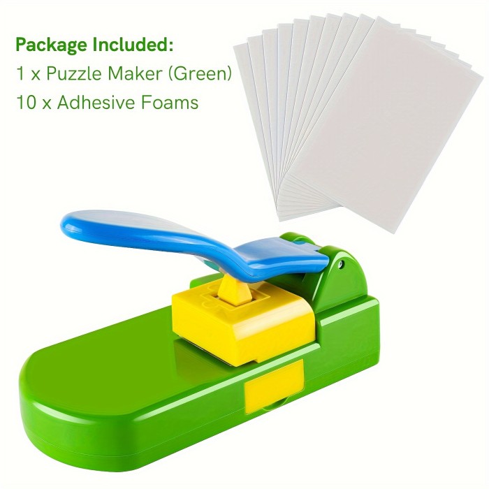 1set JEF Jigsaw Puzzle Maker Jigsaw Puzzle Making Machine With 10pcs Adhesive Foams Picture Photo Cutter