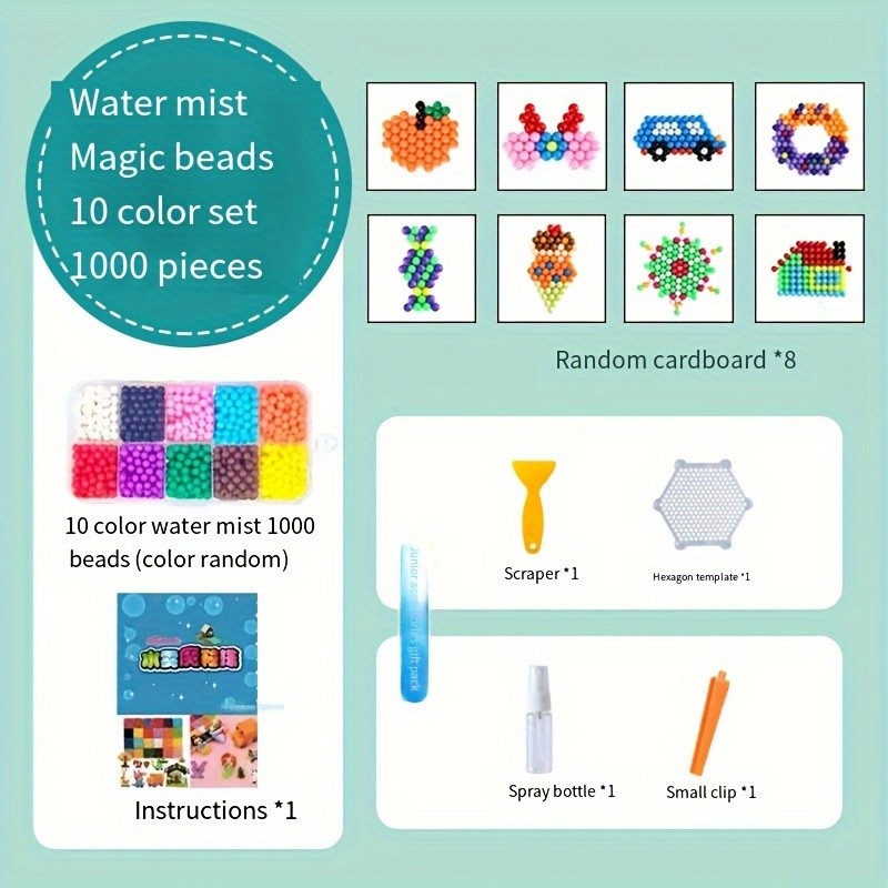 1000pcs Water Mist Magic Beads Set: Unleash Your Creativity And Make Amazing Crafts! Halloween, Thanksgiving And Christmas Gift easter gift