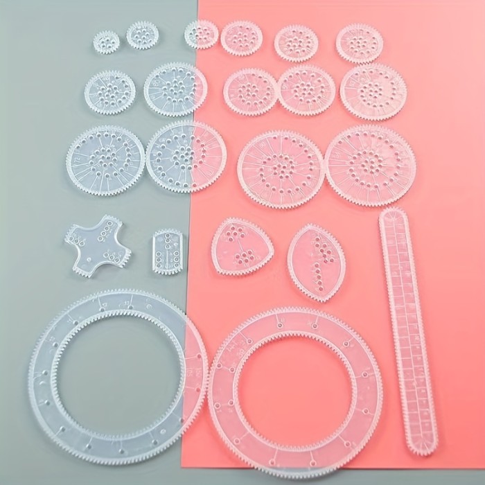 28pcs\u002Fset DIY Variety Magic Ruler Colorful Scratch Painting Set, Fun Puzzle Magic Hand Copy Drawing Tools