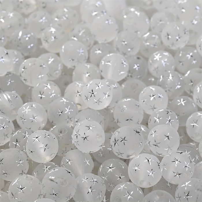 100pcs 8mm Transparent Frosted Acrylic Beads For Jewelry Making Diy Bracelet Necklace Phone Key Chain Handmade Craft Supplies