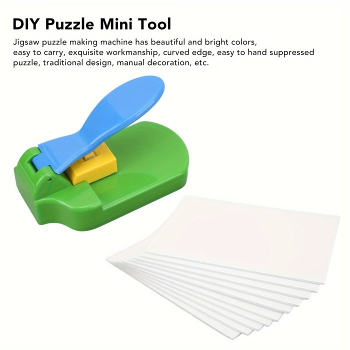 1set JEF Jigsaw Puzzle Maker Jigsaw Puzzle Making Machine With 10pcs Adhesive Foams Picture Photo Cutter