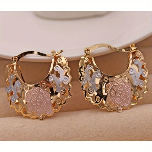 Stylish 14K Gold Plated Hoop Earrings for Women - Perfect for Weddings, Parties, and Birthdays