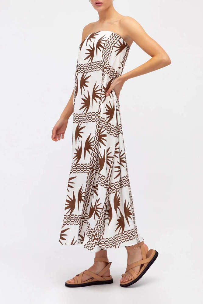 Sexy Daily Geometric Print Cartoon Print Strapless Strapless Dresses(7 Colors)