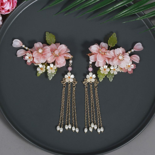 1 Set Headdress Tassel Hair Clip Set, Hair Comb Hair Bands Earrings 3 Piece Tassel Vintage Hair Accessories Adaptable Birthday Holiday Anniversary Gift
