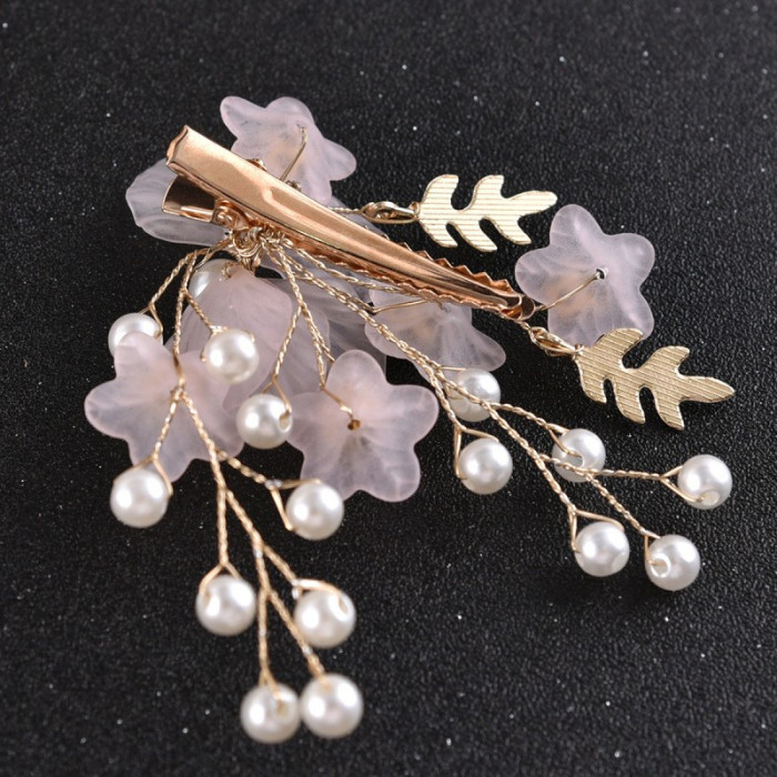3pcs\u002Fset Vintage Flower Hair Clip Set Flower Design Pearl and Rhinestones Headpiece for Women Girls Bride Bridesmaid