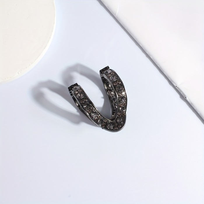 2Pcs\u002FSet New Design Lady's Black With Rhinestone Beaded Bow Combo Blonde Hair Claw Back-of-the-head Ponytail Hair Clip