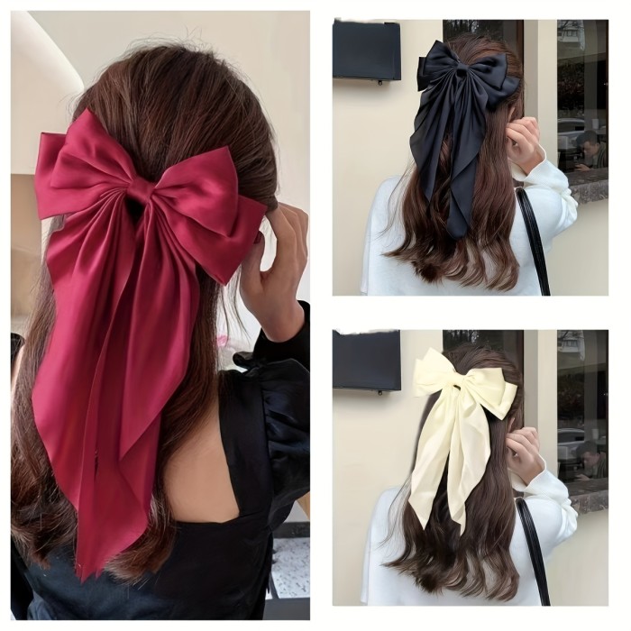 Women's Elegant Trendy Bowknot Decorated Hair Clips Vintage Hair Barrette For Women Wear