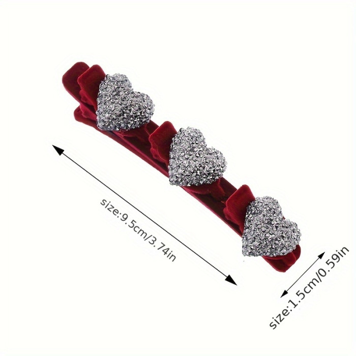 1pc\u002F4pcs Elegant Sparkling Rhinestone Decorative Hair Braiding Clips Vintage Hair Side Clips For Women And daily uses