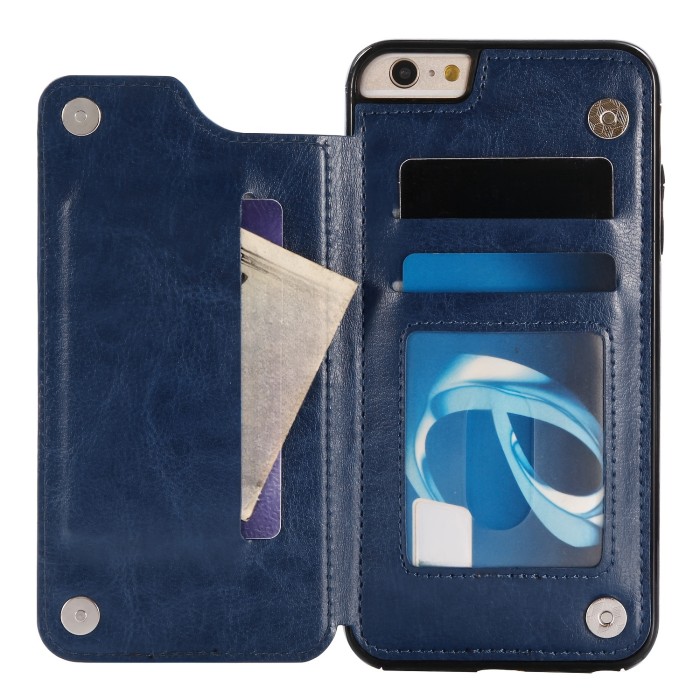 Wallet Phone Case With Card Holder, PU Leather Kickstand Card Slots Case, Double Magnetic Clasp And Durable Shockproof Cover, For IPhone 15 14 13 12 11 Pro Max XR XS Max SE 2022\u002F2020 7 8 Plus