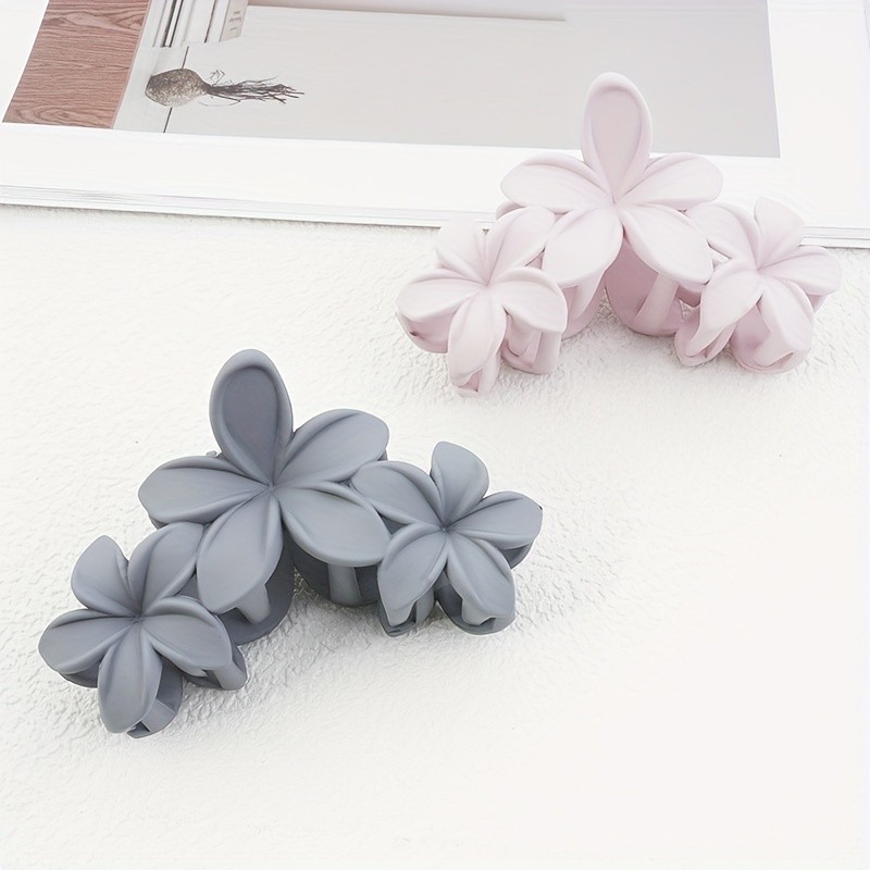 2pcs Women's Hair Clips, Flower Design, Strong Hold Large Banana Hair Clasps For Thick & Thin Hair, Non-Slip, Retro Style Fashion Hair Accessories For Updos