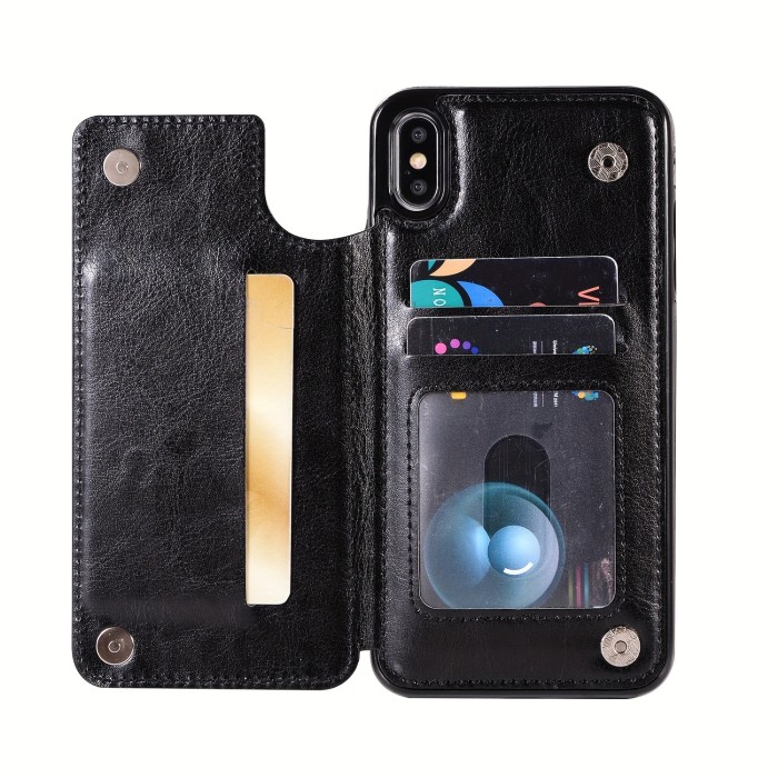 Wallet Phone Case With Card Holder, PU Leather Kickstand Card Slots Case, Double Magnetic Clasp And Durable Shockproof Cover, For IPhone 15 14 13 12 11 Pro Max XR XS Max SE 2022\u002F2020 7 8 Plus