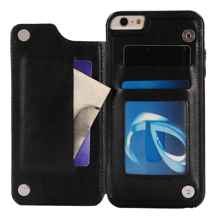 Wallet Phone Case With Card Holder, PU Leather Kickstand Card Slots Case, Double Magnetic Clasp And Durable Shockproof Cover, For IPhone 15 14 13 12 11 Pro Max XR XS Max SE 2022\u002F2020 7 8 Plus