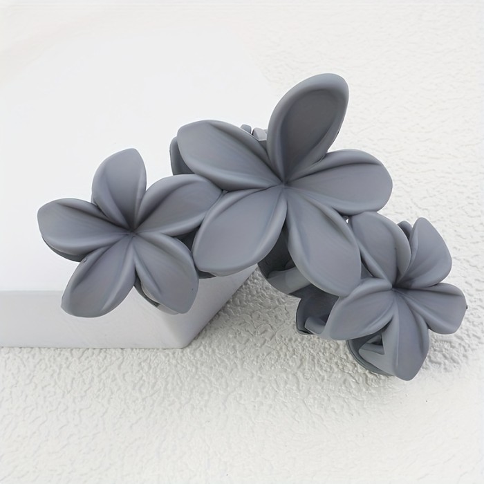 2pcs Women's Hair Clips, Flower Design, Strong Hold Large Banana Hair Clasps For Thick & Thin Hair, Non-Slip, Retro Style Fashion Hair Accessories For Updos