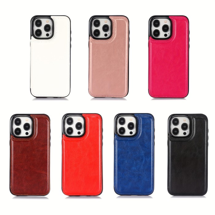 Wallet Phone Case With Card Holder, PU Leather Kickstand Card Slots Case, Double Magnetic Clasp And Durable Shockproof Cover, For IPhone 15 14 13 12 11 Pro Max XR XS Max SE 2022\u002F2020 7 8 Plus