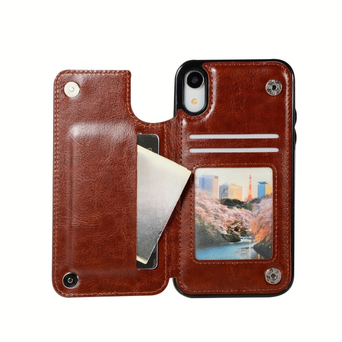 Wallet Phone Case With Card Holder, PU Leather Kickstand Card Slots Case, Double Magnetic Clasp And Durable Shockproof Cover, For IPhone 15 14 13 12 11 Pro Max XR XS Max SE 2022\u002F2020 7 8 Plus