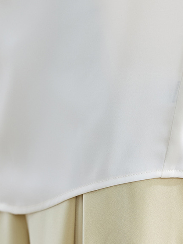 Solid Color Split-Joint Loose Raglan Sleeve Lapel Blouses&shirts Tops