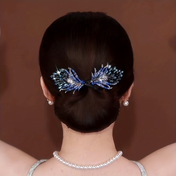 1pcs Leaf Shaped Decor Hair Bun Maker DIY Elegant Lazy Hair Curler French Twist Hairstyle Bun Hair Accessories