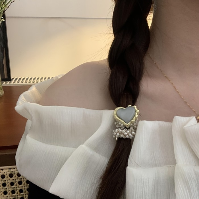 3 pieces of delicate pearl hair care fashion girl hair accessories high elastic tie hair bun hair rope