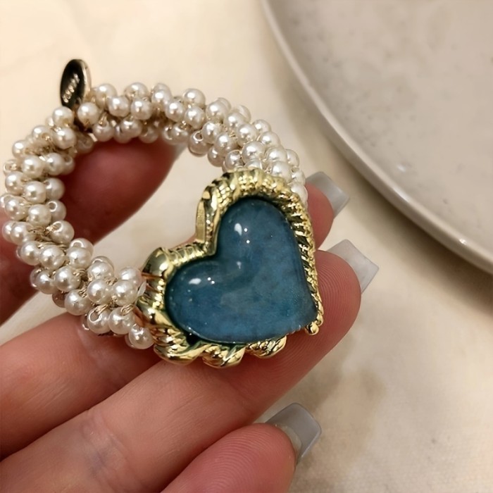 3 pieces of delicate pearl hair care fashion girl hair accessories high elastic tie hair bun hair rope