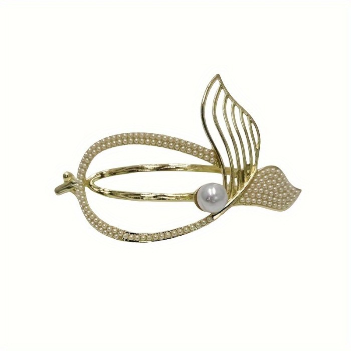 Elegant Rhinestone & Faux Pearl Hair Clip - Perfect Hair Accessory for Any Occasion!