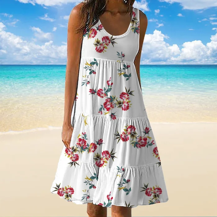 Women's Summer Fashion Style Casual Sleeveless Dress