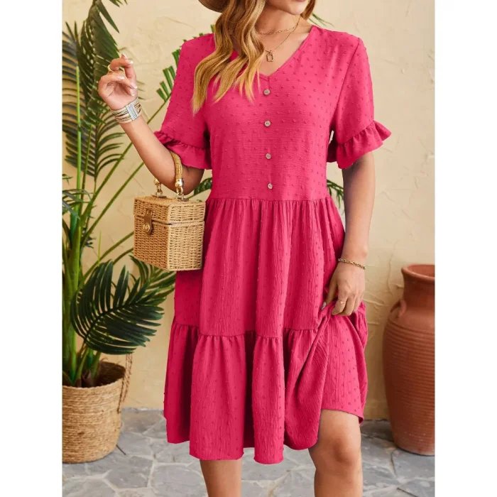 Women's A-Line Summer Outfits Elegant Casual Mini Dress