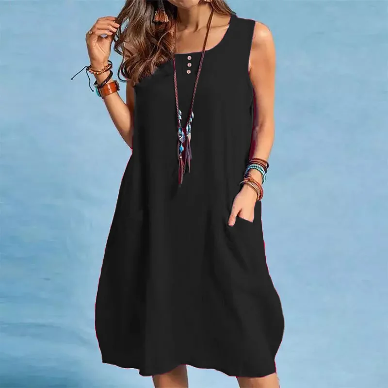 Women's A-Line Summer Outfits Sleeveless Mini Dress