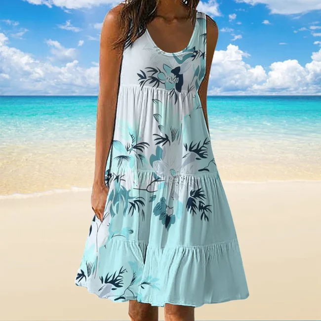 Women's Summer Fashion Style Casual Sleeveless Dress