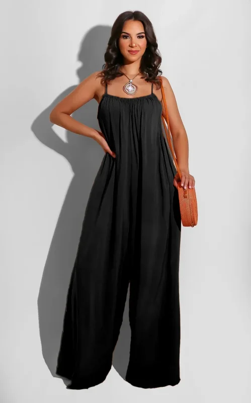 Women's Spring/Summer New Solid Color Casual Jumpsuit
