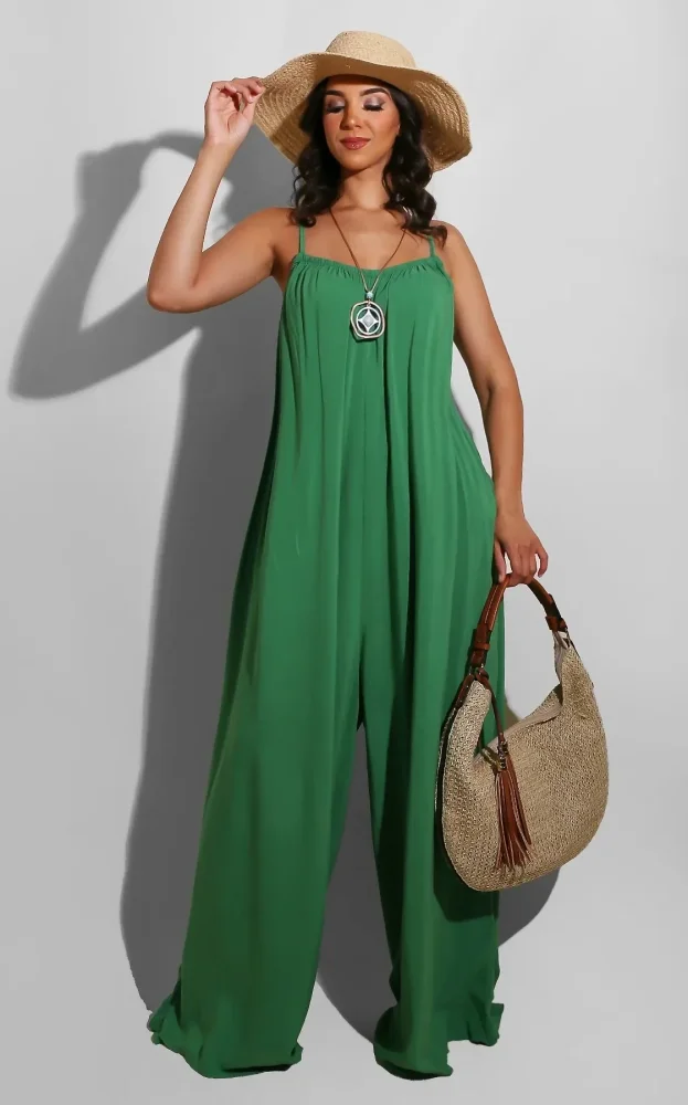 Women's Spring/Summer New Solid Color Casual Jumpsuit