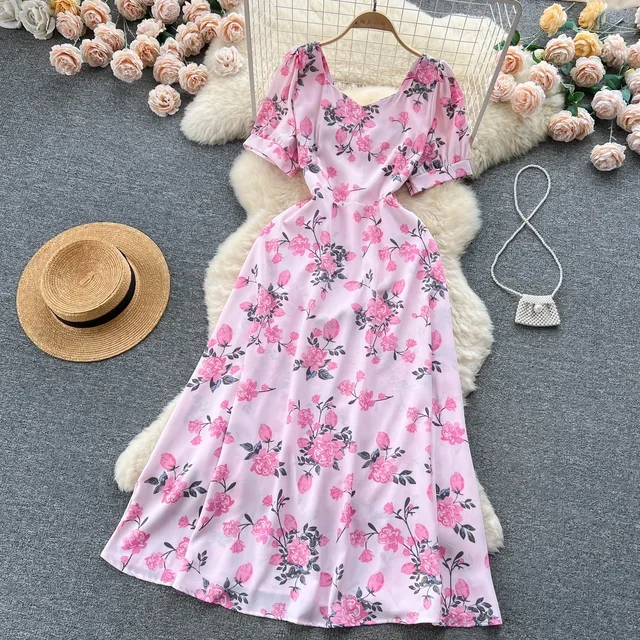 Women's Summer Outfits Casual A-Line Floral Dress