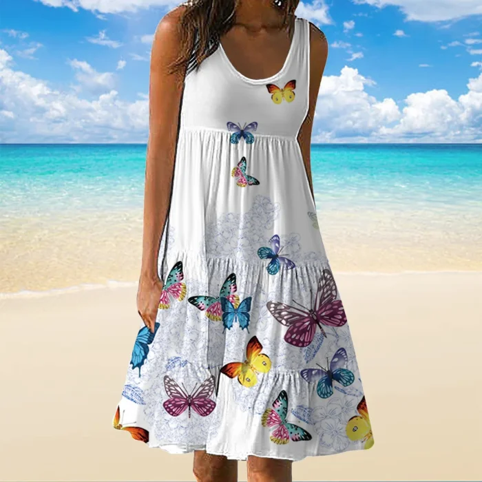 Women's Summer Fashion Style Casual Sleeveless Dress