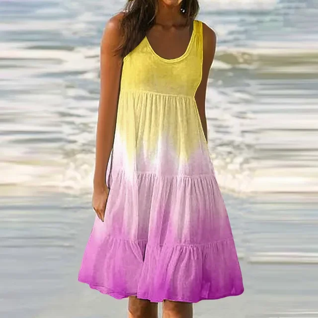 Women's Gradient Color Summer Fashion Dress