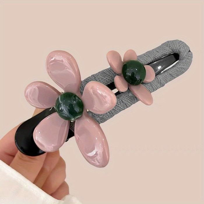 1 Pcs\u002F 3Pcs Elegant Flower Large Duckbill Hair Clip
