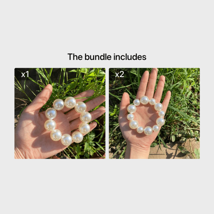 Faux Pearl Hair Tie Scrunchie Simple Elegant Decorative Rubber Band Hair Accessories