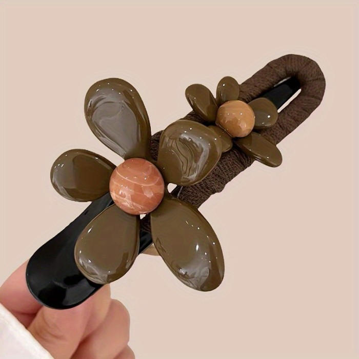 1 Pcs\u002F 3Pcs Elegant Flower Large Duckbill Hair Clip