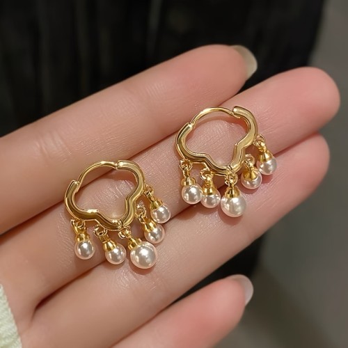 Cloud Tassel Faux Pearl Earrings Female Exquisite Ear Jewelry Gift
