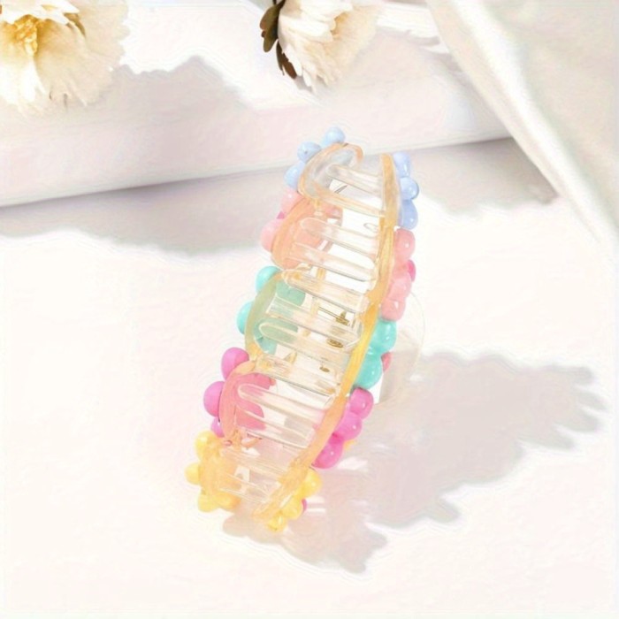 Y2K-Inspired Sparkly Star & Flower Hair Clip - Cute Boho Style, Colorful Dopamine Boosting Accessory For Women And Girls