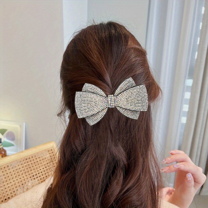 3Pcs\u002F Set Retro Rhinestone Bow Hair Clip