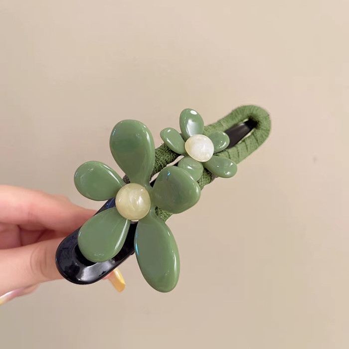 1 Pcs\u002F 3Pcs Elegant Flower Large Duckbill Hair Clip